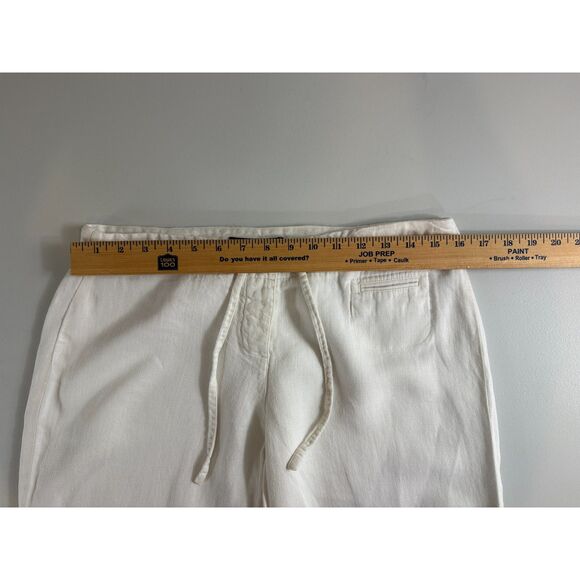 Express Women's White Linen Blend Wide Leg Pants Size 9 / 10 - Picture 7 of 12